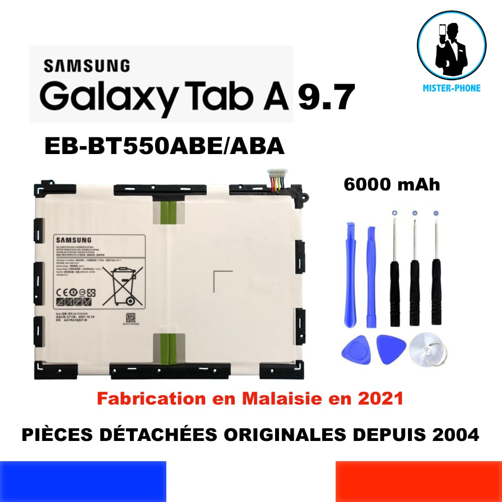 BATTERIE ORIGINALE GALAXY SAMSUNG TAB 9.7 SM-T550 SM-P550 EB-BT550ABE –  MisterPhoneStore