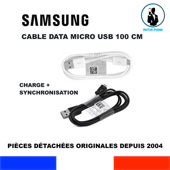 CABLE DATA SAMSUNG AUTHENTIQUE CHARGEUR SYNCHRO GALAXY S3 i9300 S4 i9505 S5 G901