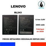 BATTERIE ORIGINALE BL243 LENOVO LEMON K3 NOTE K50-T5 A7000 A7600-M OEM 3000mAh