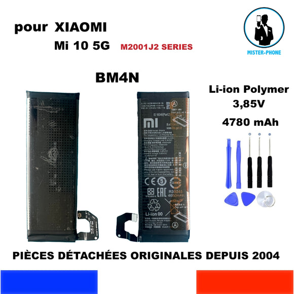 BATTERIE ORIGINALE BM4N POUR XIAOMI Mi 10 5G M2001J2 SERIES 4780mAh + OUTILS