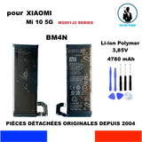 BATTERIE ORIGINALE BM4N POUR XIAOMI Mi 10 5G M2001J2 SERIES 4780mAh + OUTILS