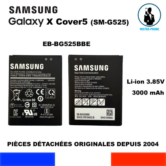 BATTERIE ORIGINALE SAMSUNG GALAXY XCOVER 5 EB-BG525BBE SM-G525F/DS OEM 3000mAh