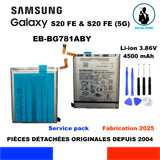 BATTERIE ORIGINALE SAMSUNG GALAXY S20 FE 5G SM-G781 EB-BG781ABY GENUINE 4500mAh