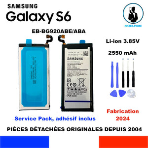 BATTERIE ORIGINALE SAMSUNG GALAXY S6 EB-BG920ABE SM-G920 G920 + KIT OUTILS OEM