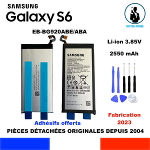BATTERIE ORIGINALE SAMSUNG GALAXY S6 EB-BG920ABE SM-G920 G920 + KIT OUTILS OEM