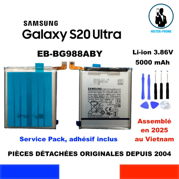BATTERIE ORIGINALE SAMSUNG EB-BG988ABY GALAXY S20 ULTRA 5G 5000mAh SM-G988B/DS