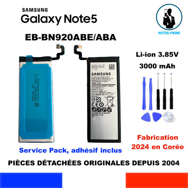 BATTERIE ORIGINALE SAMSUNG GALAXY NOTE SM-N920 EB-BN920ABA EB-BN920ABE  3000mAh