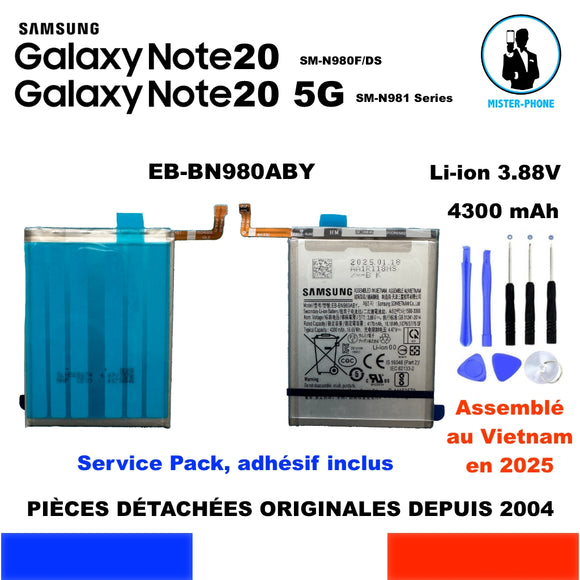 BATTERIE ORIGINALE SAMSUNG EB-BN980ABY GALAXY NOTE 20 5G SM-N980F/DS SM-N981U