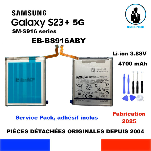 BATTERIE ORIGINALE SAMSUNG EB-BS916ABY GALAXY S23+ 5G 4700mAh SM-S916 SERIES OEM