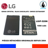 BATTERIE ORIGINALE LG LGIP-520N GD900 CRYSTAL BL40 CHOCOLATE GW505 EXTRAVERT OEM