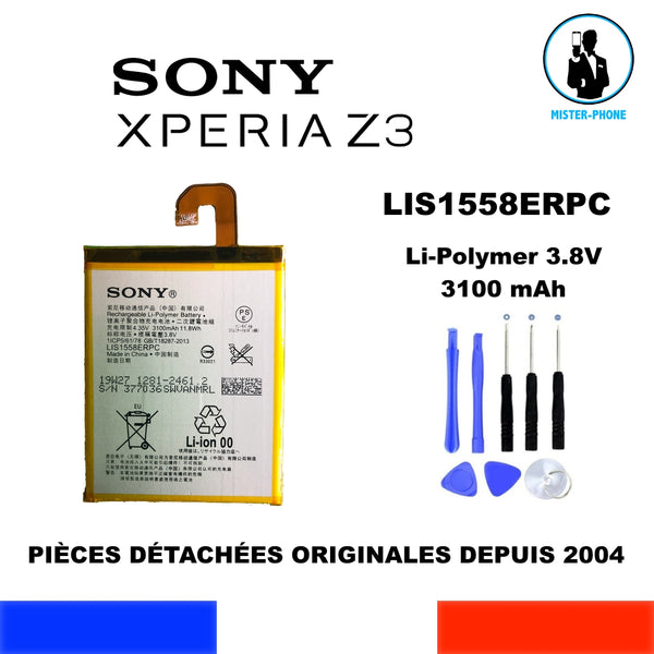 Batterie Originale Sony LIS1558ERPC Pour Xperia Z3 Dual, Z3v Et D6633 - Neuf Sous Blister