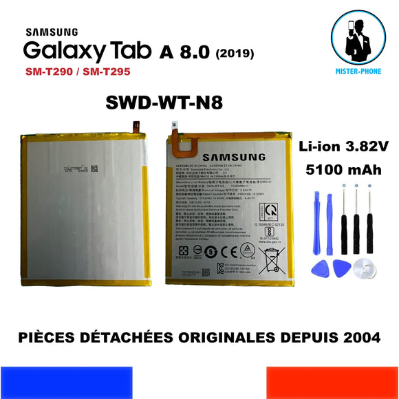 BATTERIE ORIGINALE SWD-WT-N8 SAMSUNG GALAXY TAB A 8.0 2019 SM-T290 SM-T295 OEM