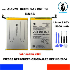 BATTERIE ORIGINALE BN56 POUR XIAOMI REDMI 9A / 9AT / 9i 5000mAh OEM + KIT OUTILS