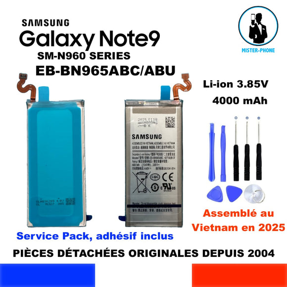 BATTERIE ORIGINALE SAMSUNG GALAXY NOTE 9 SM-N960 SERIES EB-BN965ABU 4000mAh OEM