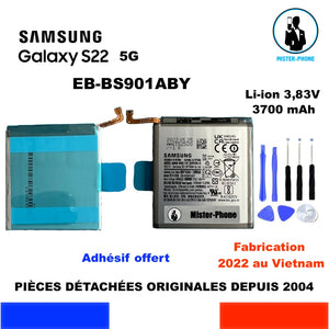BATTERIE ORIGINALE SAMSUNG EB-BS901ABY GALAXY GALAXY S22 5G 3700mAh + KIT OUTILS