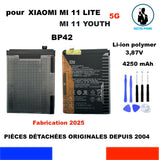 BATTERIE ORIGINALE OEM XIAOMI BP42 BP 42 XIAOMI Mi 11 LITE Mi 11 YOUTH 4250mAh OEM ORIGINE + KIT OUTILS