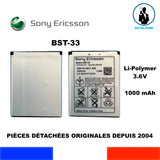 BATTERIE ORIGINALE SONY ERICSSON BST-33 BST33 ORIGINE 1000mAH 3,4Wh 3,6V