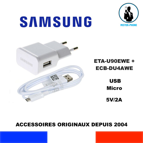 CHARGEUR ORIGINAL SAMSUNG MICRO USB 2.0 2A GALAXY TAB S 10.5 SM-T800 ORIGINE