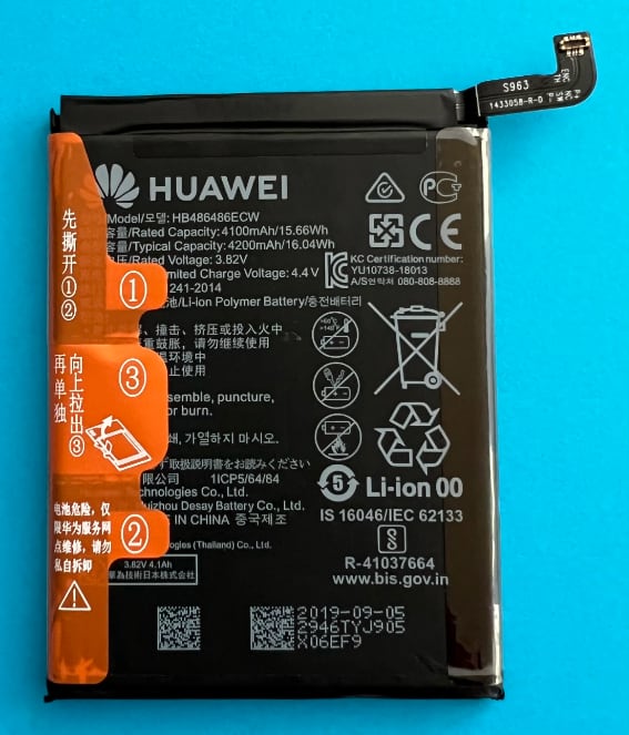 Batterie Huawei Mate 20 Pro / P30 Pro Origine HB486486ECW - MAC OS