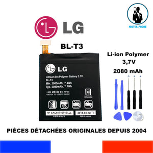 BATTERIE ORIGINALE  BL-T3 BLT3 2080mAh 7,7Wh LG OPTIMUS VU VS950 P895 F100S F100L + OUTILS