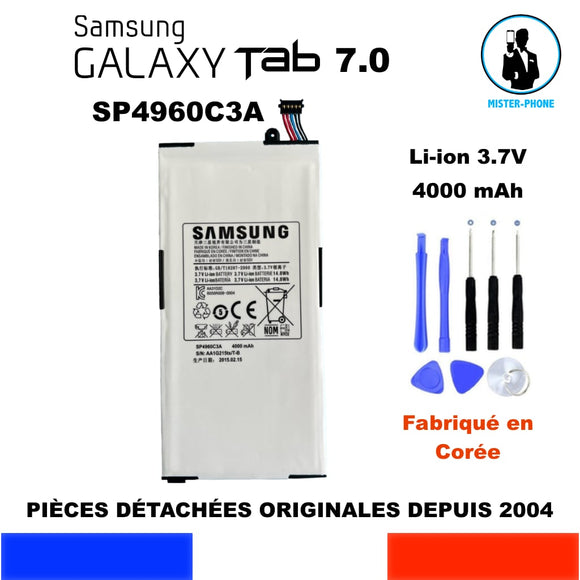 BATTERIE ORIGINALE GALAXY SAMSUNG TAB 7.0 GT-P1000 P1010 SP4960C3A OEM 4000mAh + OUTILS