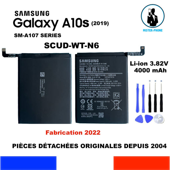 BATTERIE ORIGINALE GALAXY A10S 2019 SCUD-WT-N6 SM-A107 SERIES 4000mAh 3,82V + OUTILS