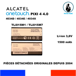 BATTERIE ORIGINALE TLi015M1 / TLi015M7  ALCATEL ONE TOUCH PIXI 4 4.0 4034D / 4034E / 4034X 1500mAh