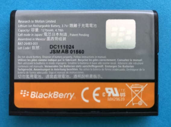 Batterie Blackberry TLP034E1 - Téléphonie