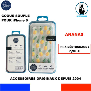 HOUSSE COQUE SOUPLE POUR IPHONE 6 MOTIF ANANAS