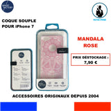 HOUSSE COQUE SOUPLE POUR IPHONE 7 MOTIF MANDALA ROSE