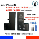 BATTERIE DE REMPLACEMENT IPHONE XS 616-00514 OEM CAPACITE ORIGINALE 2658mAh + KIT OUTILS