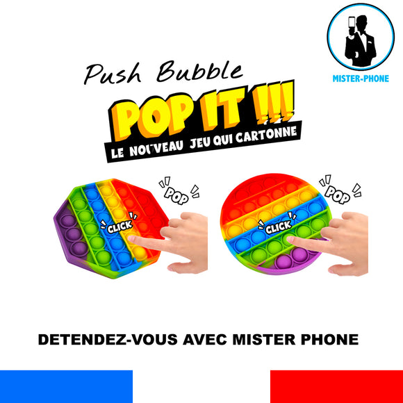 JEU ANTI STRESS PUSH BUBBLE POP IT COULEUR RAINBOW – MisterPhoneStore
