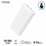 POWERBANK 20K 20 000 mAh ORIGINAL MOXIE POUR TABLETTES & SMARTPHONES 74Wh 5V